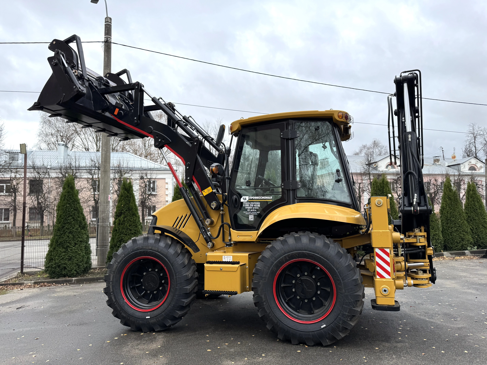 Экскаватор погрузчик Профессионал PB388H, Колесный экскаватор, Экскаватор на колесном ходу ТД Профессионал