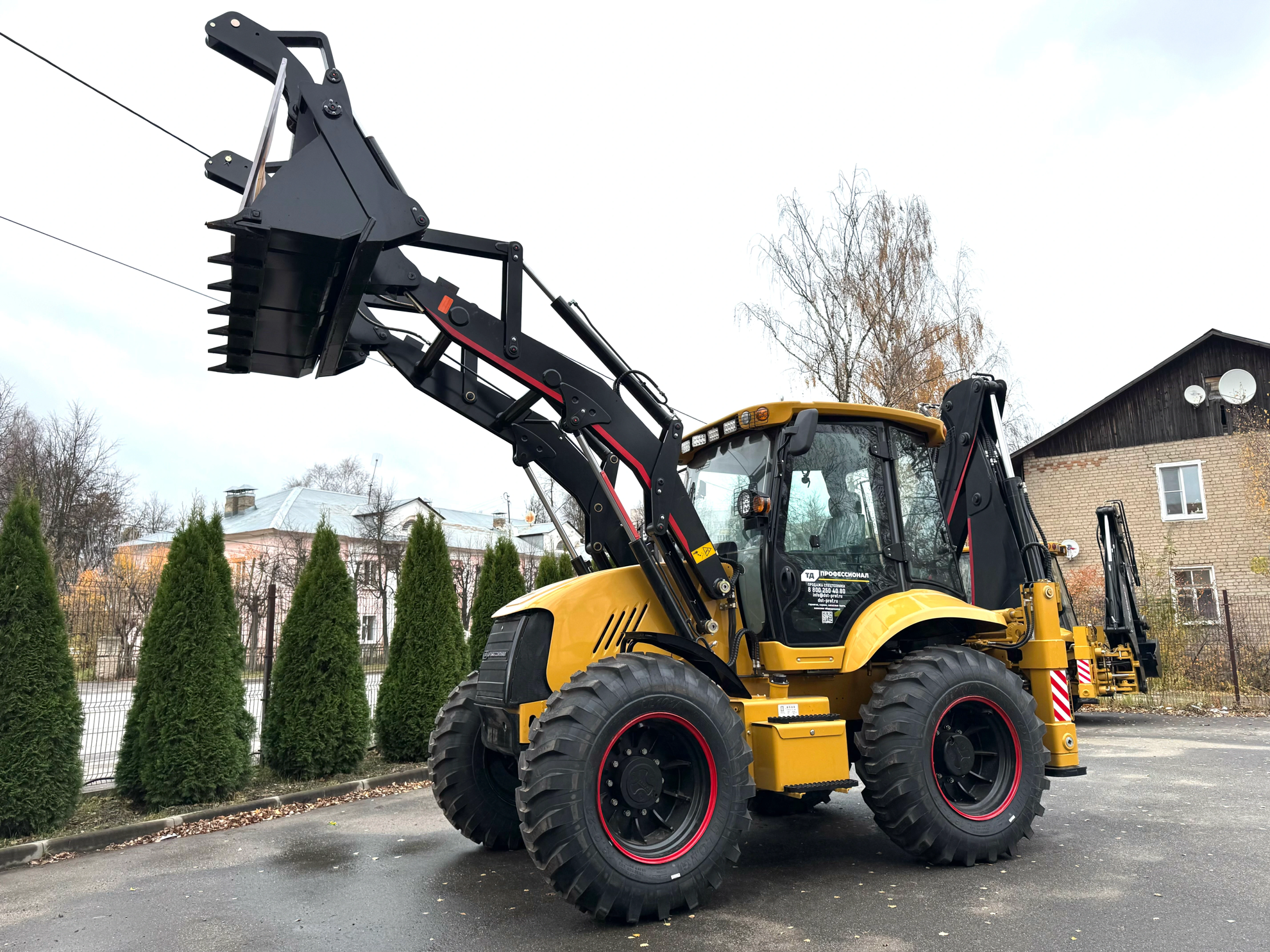 Экскаватор погрузчик Профессионал PB388H, Колесный экскаватор, Экскаватор на колесном ходу ТД Профессионал
