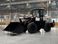 Фронтальный погрузчик Профессионал PB30. Вид сзади на выставочной площадке 